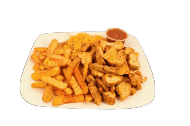 1/2 LB Grilled Chicken Rice & Fries