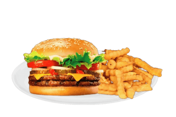 Double Burger & Fries